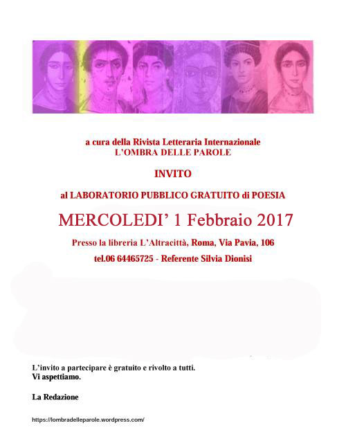 Giorgio Linguaglossa Laboratorio di Poesia 01-02-2017 - sito ufficiale di Giorgio Linguaglossa scrittore Giorgio Linguaglossa Laboratorio di Poesia 01-02-2017 - sito ufficiale di Giorgio Linguaglossa scrittore
